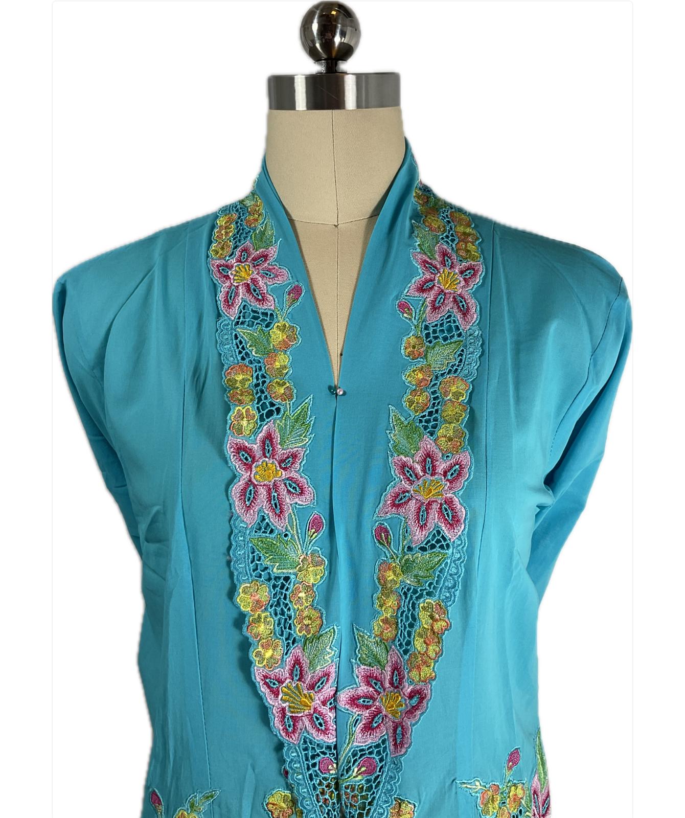 Premium Peranakan Top PPT-XL-BLUE-B6666019