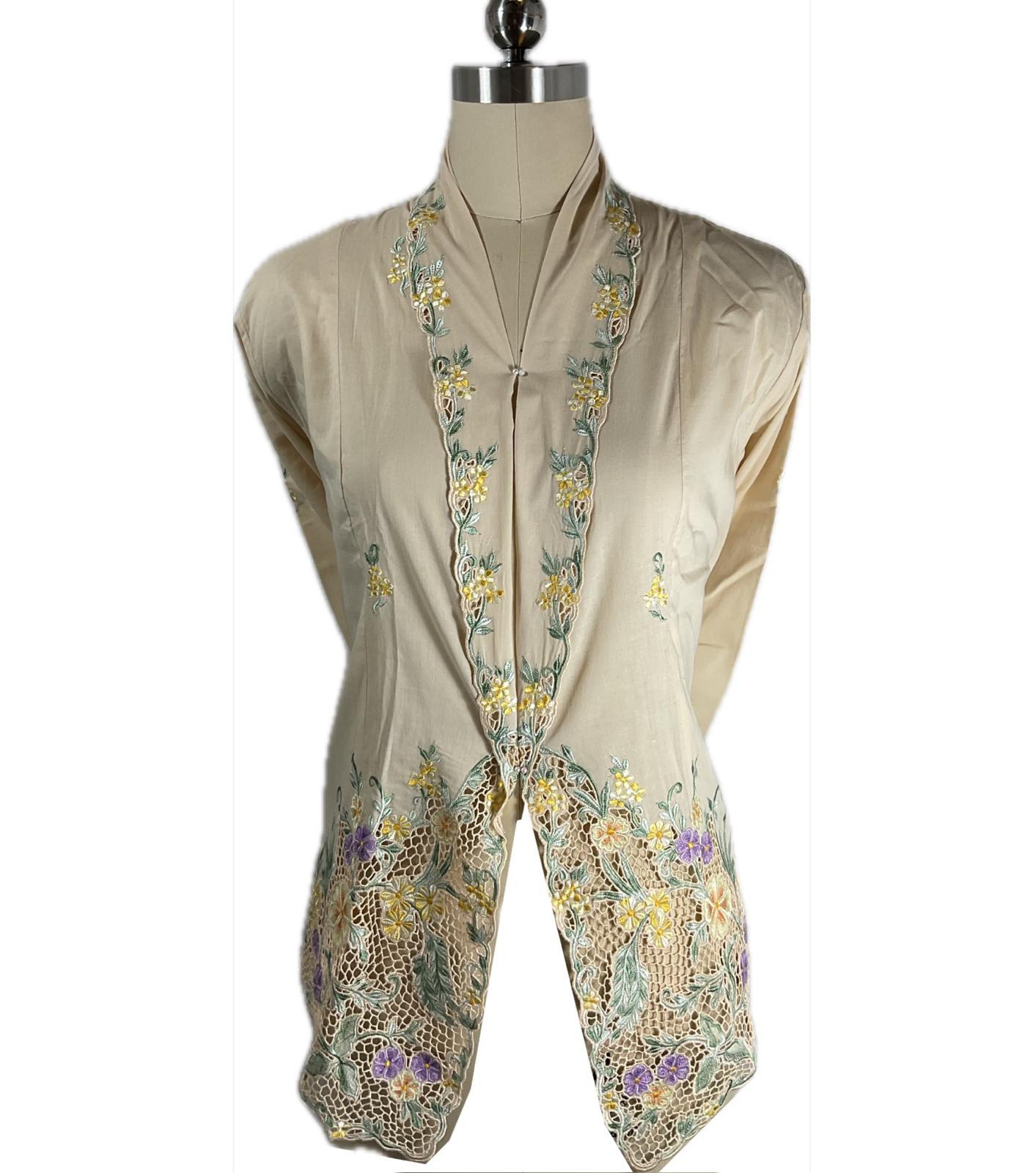 Premium Peranakan Top PPT-XL-YELLOW-B6666023