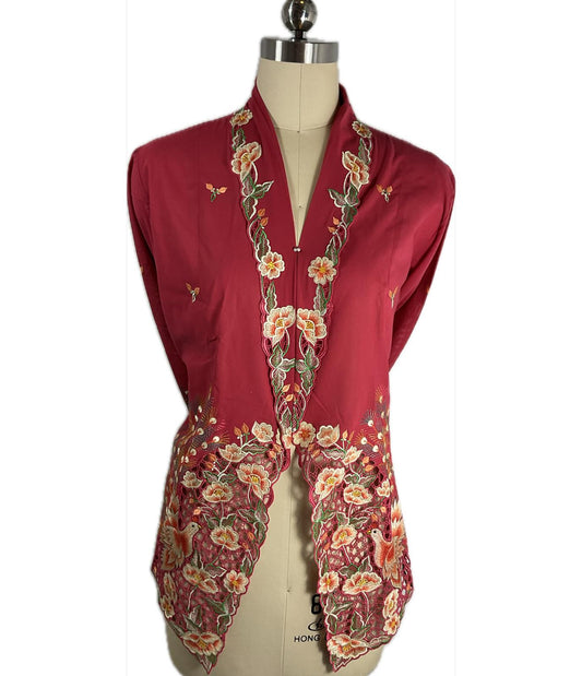 Premium Peranakan Top PPT-2XL-RED-B66666009