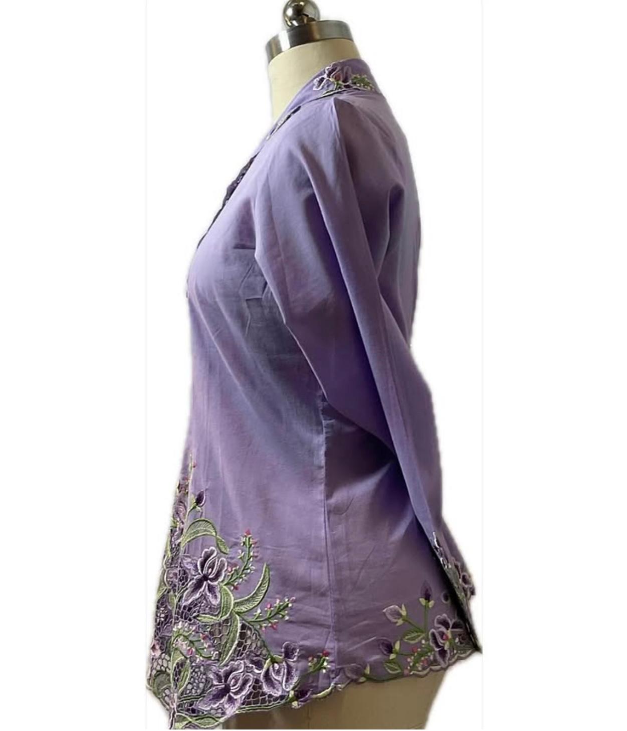 Premium Peranakan Top PPT-L-PURPLE-B666012