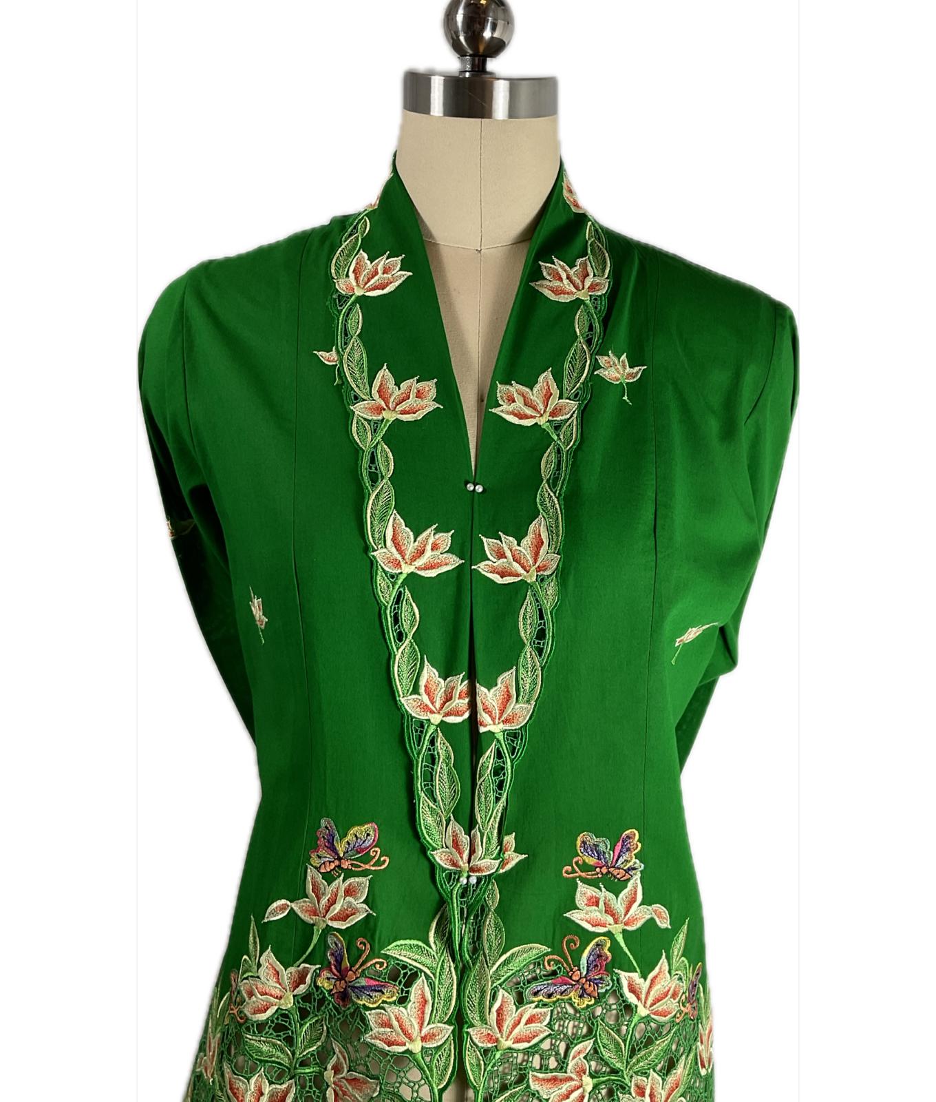 Premium Peranakan Top PPT-L-GREEN-B666013
