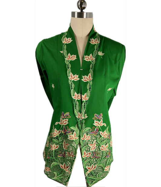 Premium Peranakan Top PPT-L-GREEN-B666013