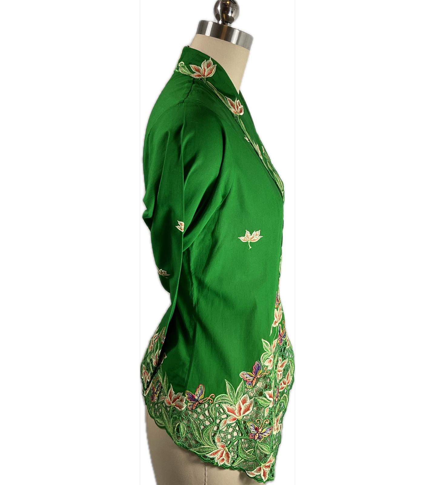Premium Peranakan Top PPT-L-GREEN-B666013