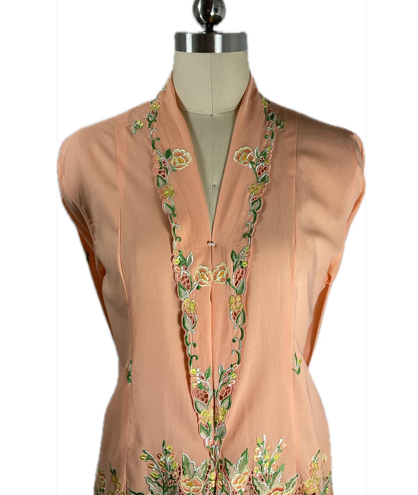 Premium Peranakan Top PPT-XL-ORANGE-B6666028