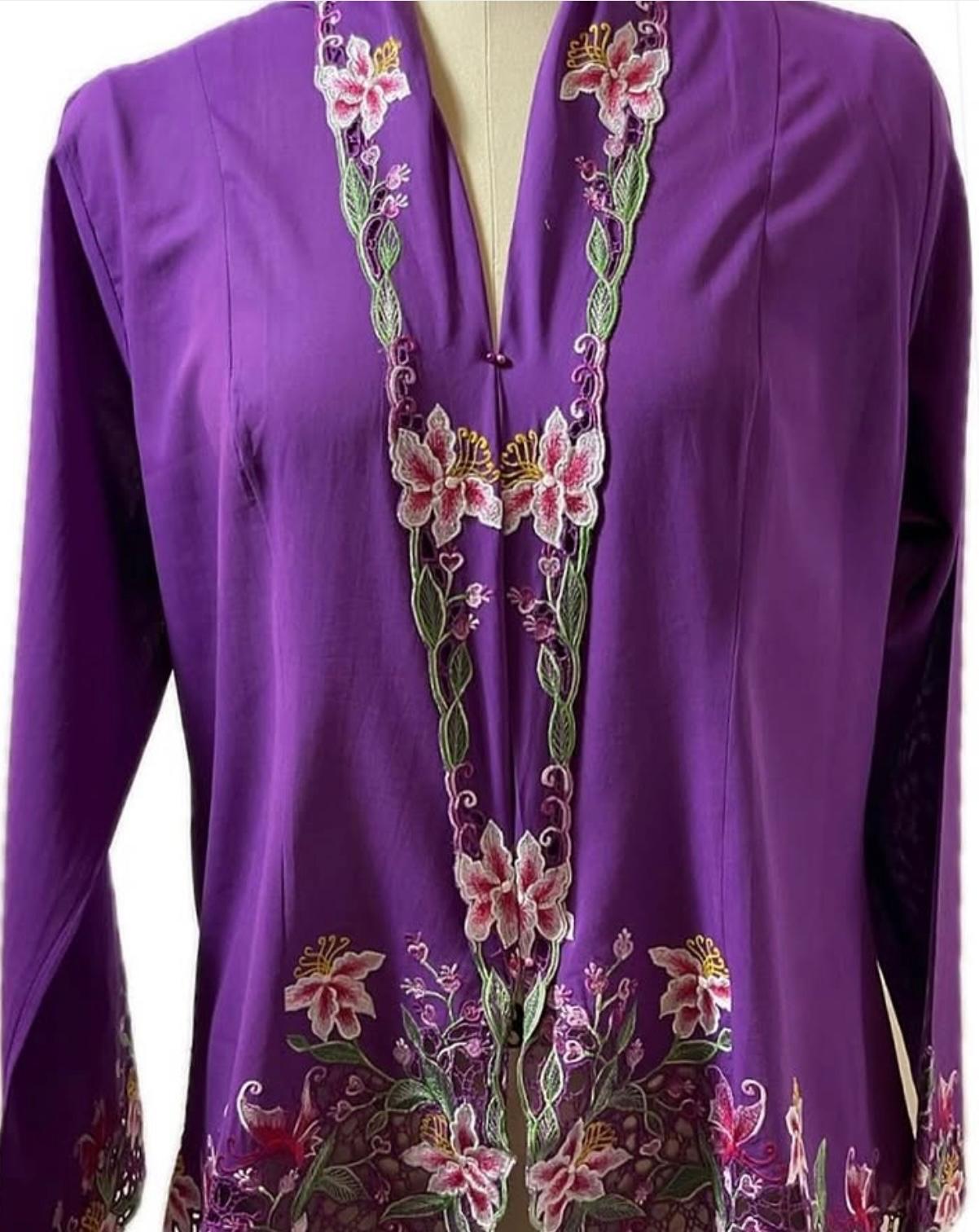 Premium Peranakan Top PPT-2XL-PURPLE-B66666002