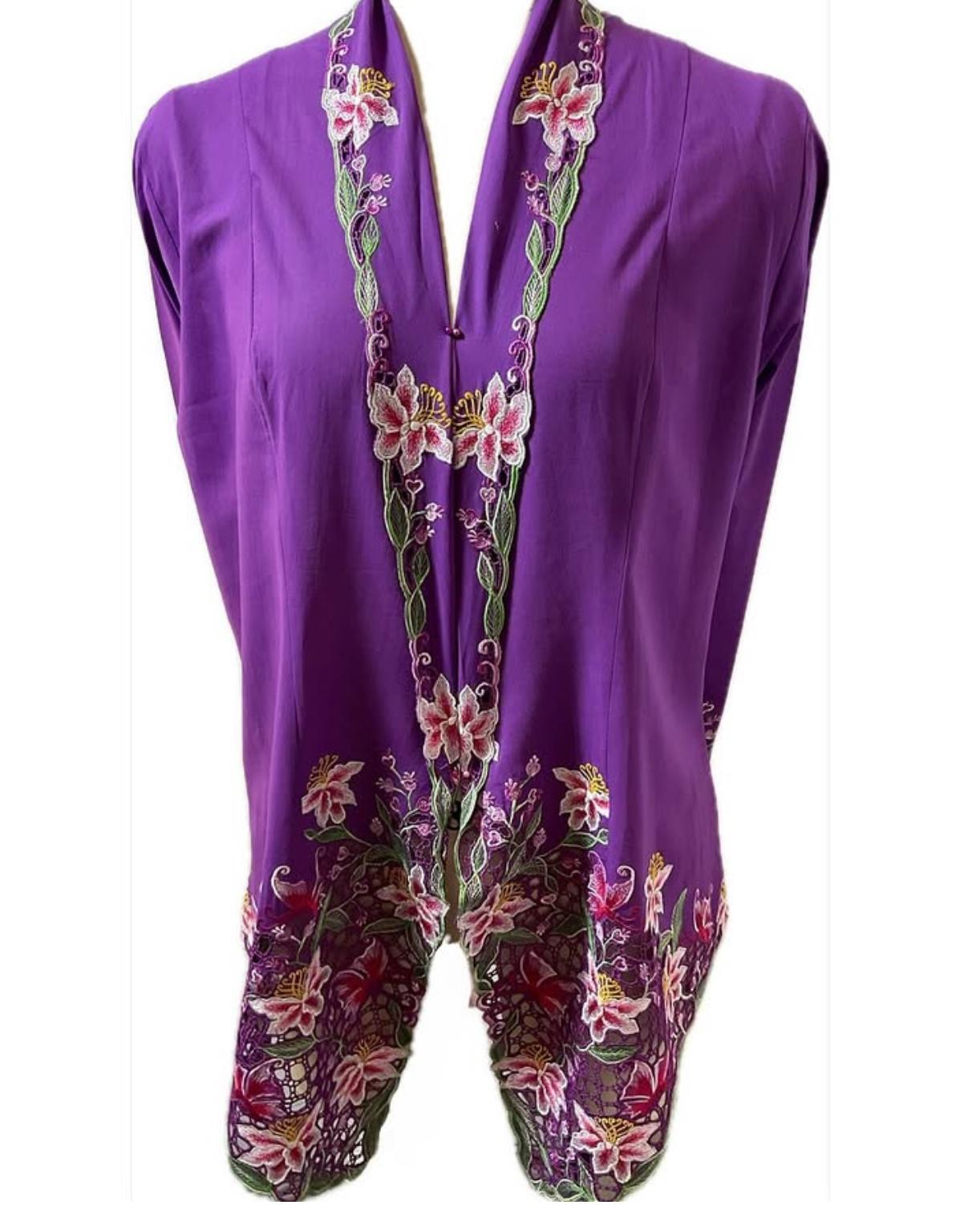 Premium Peranakan Top PPT-2XL-PURPLE-B66666002
