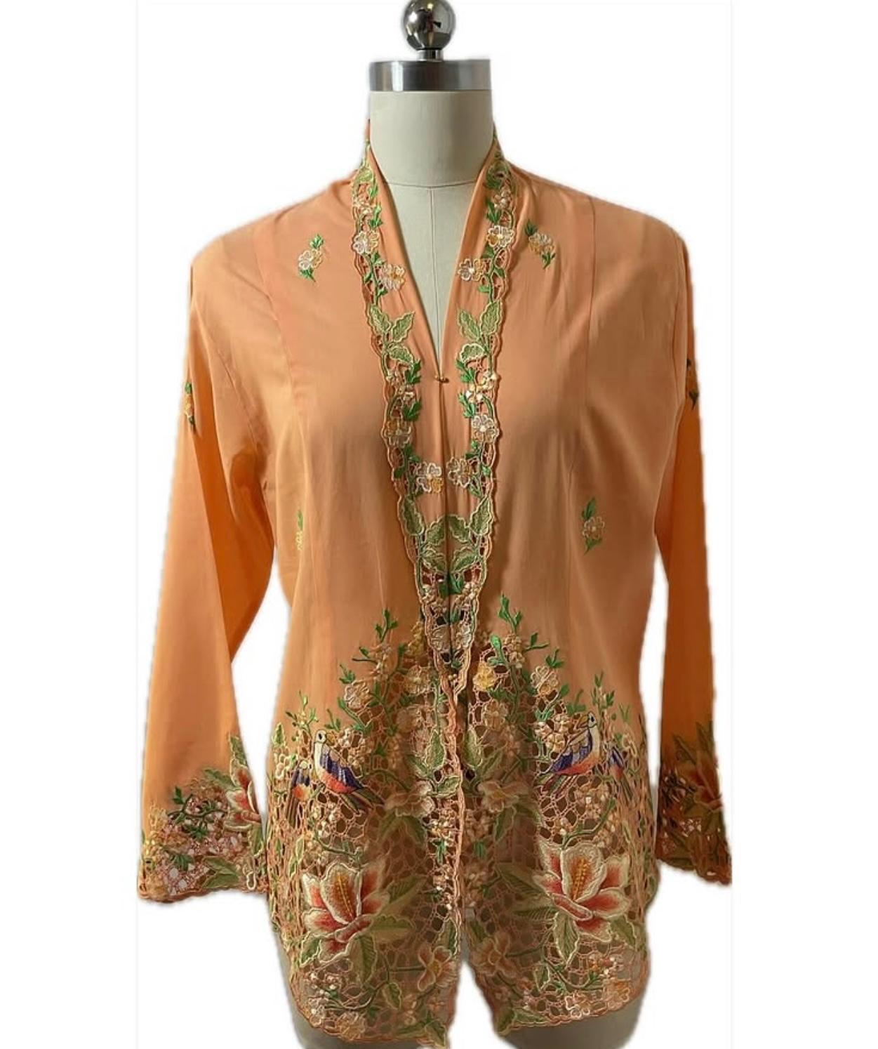 Premium Peranakan Top PPT-2XL-ORANGE-B66666003