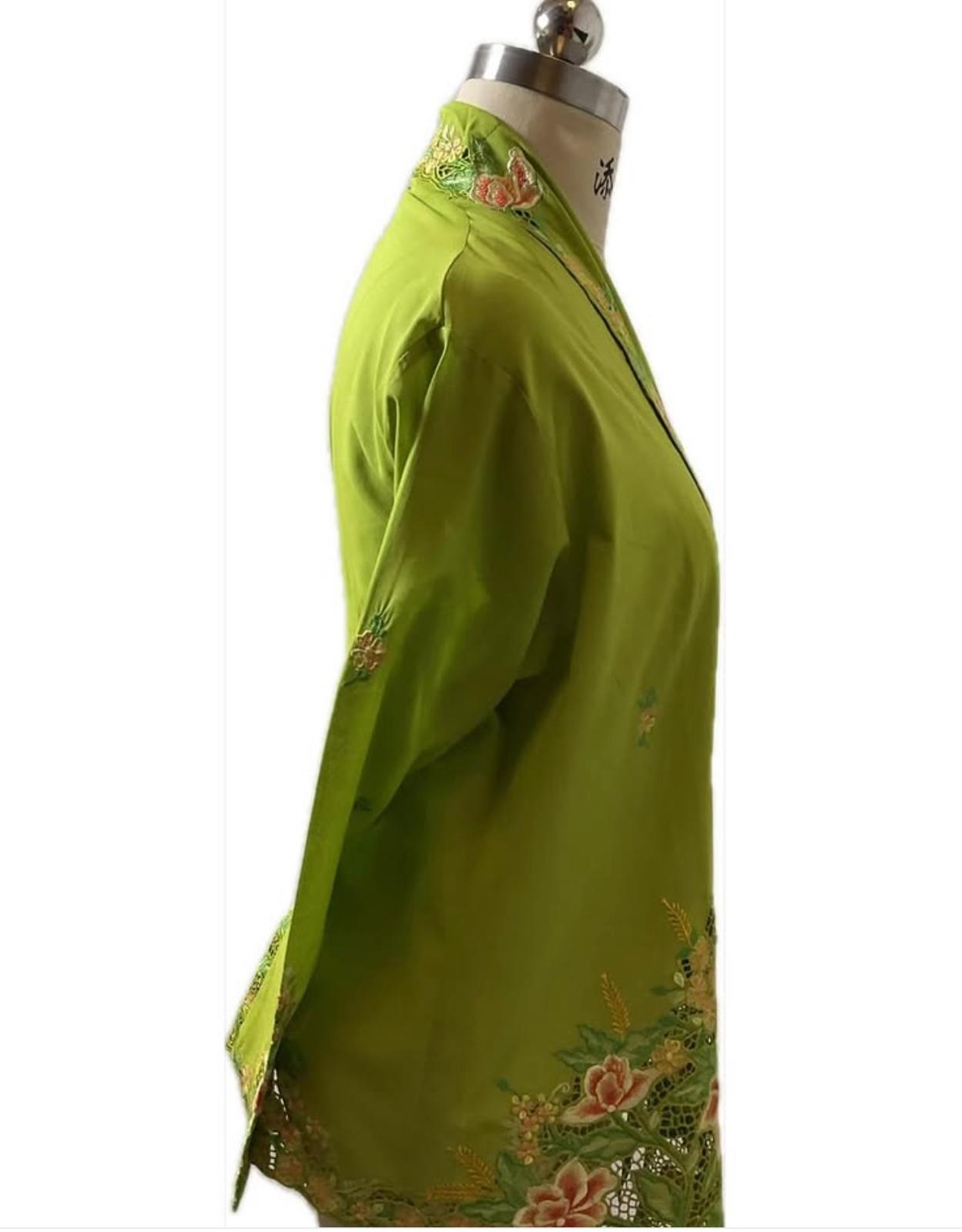 Premium Peranakan Top PPT-2XL-GREEN-B66666007