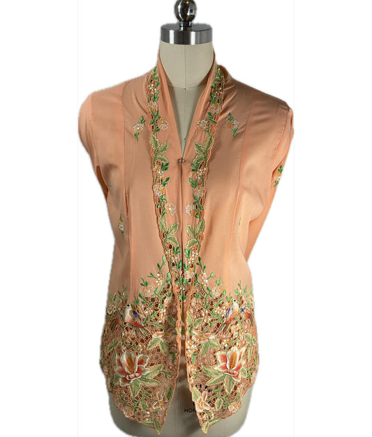 Premium Peranakan Top PPT-XL-ORANGE-B6666030