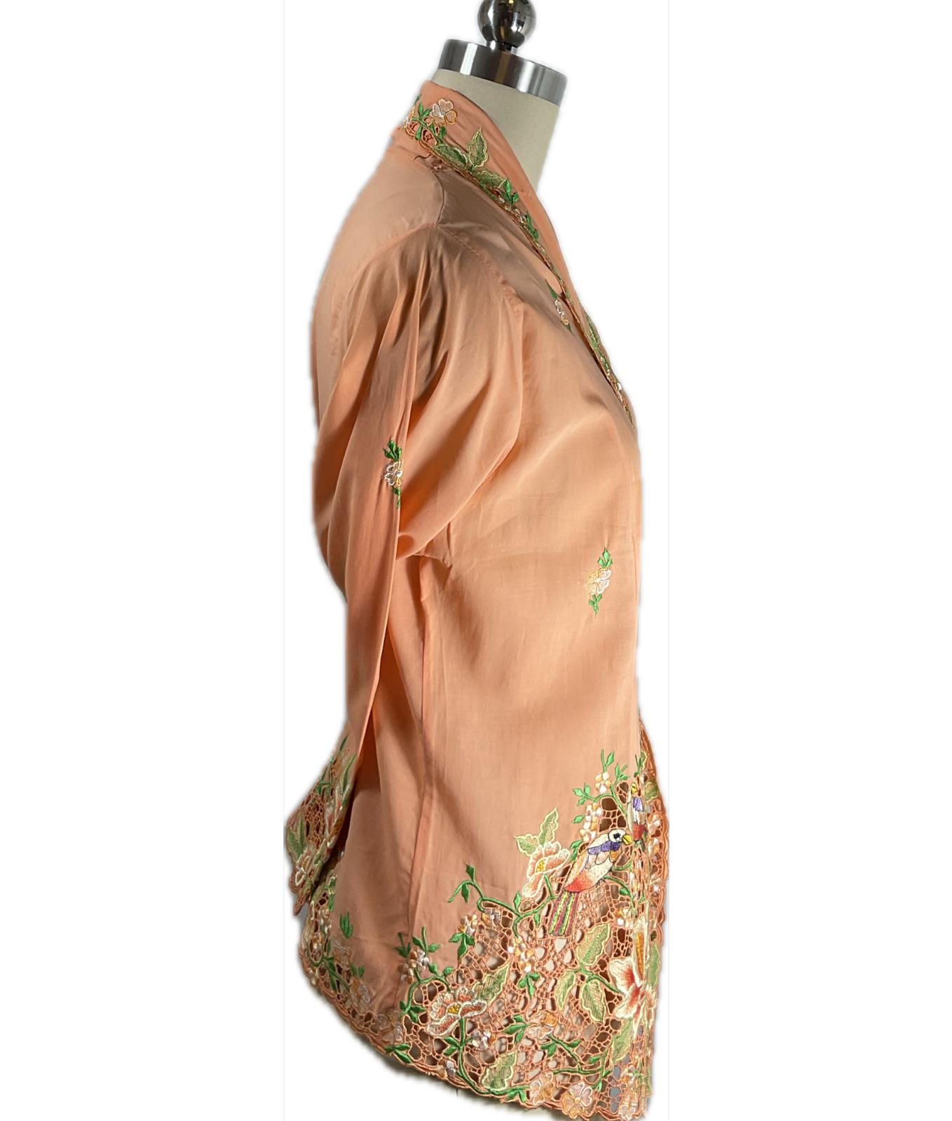 Premium Peranakan Top PPT-XL-ORANGE-B6666030