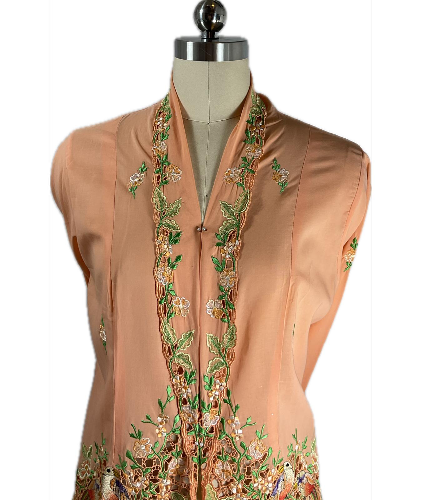 Premium Peranakan Top PPT-XL-ORANGE-B6666030
