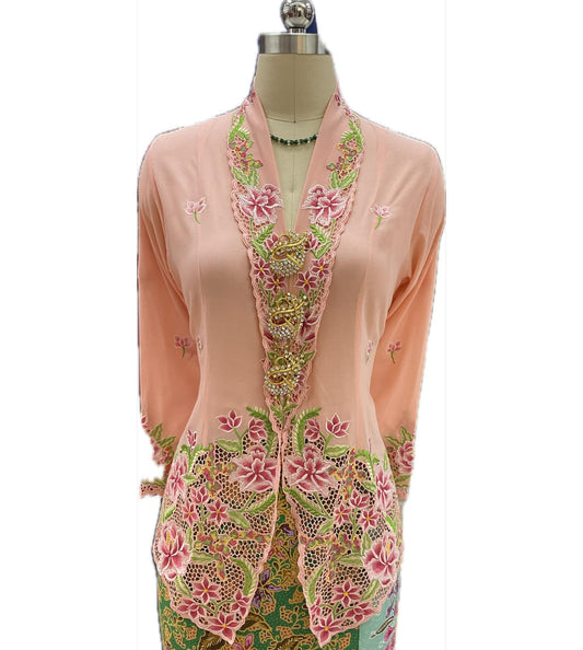 Premium Peranakan Top PPT-L-PINK-B666015