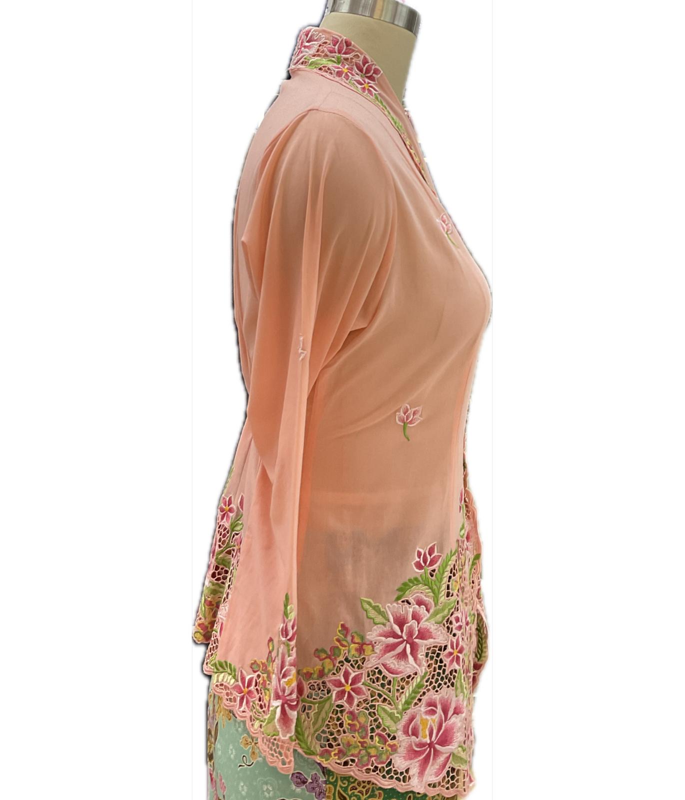 Premium Peranakan Top PPT-L-PINK-B666015