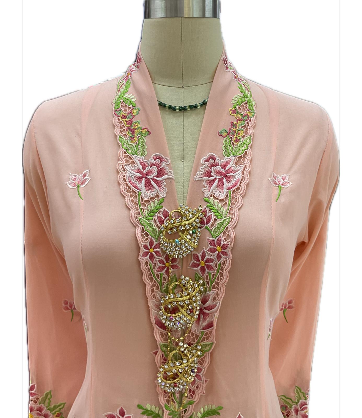 Premium Peranakan Top PPT-L-PINK-B666015