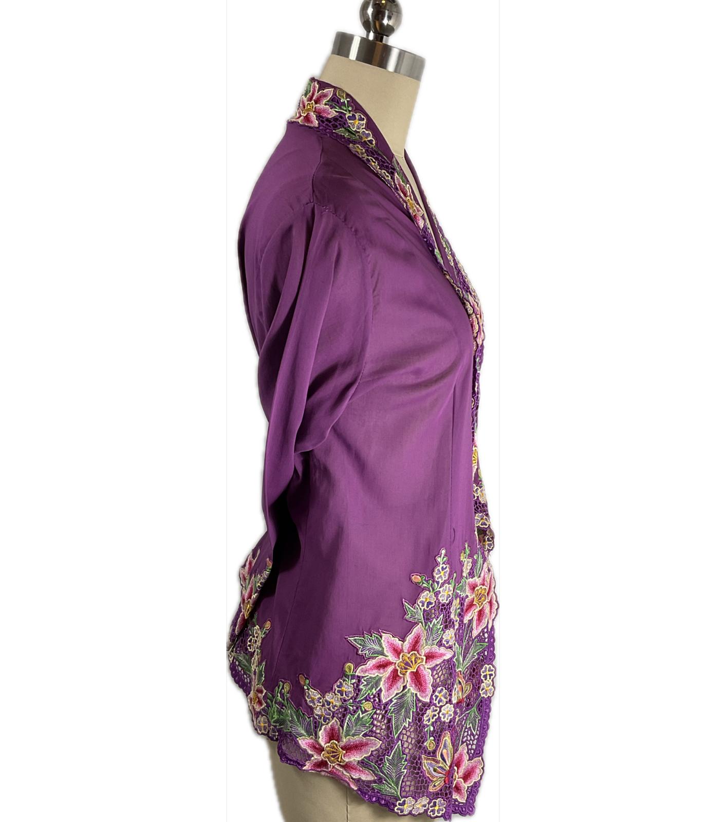 Premium Peranakan Top PPT-2XL-PURPLE-B66666010
