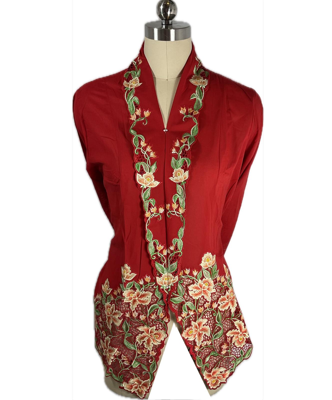 Premium Peranakan Top PPT-2XL-RED-B66666014