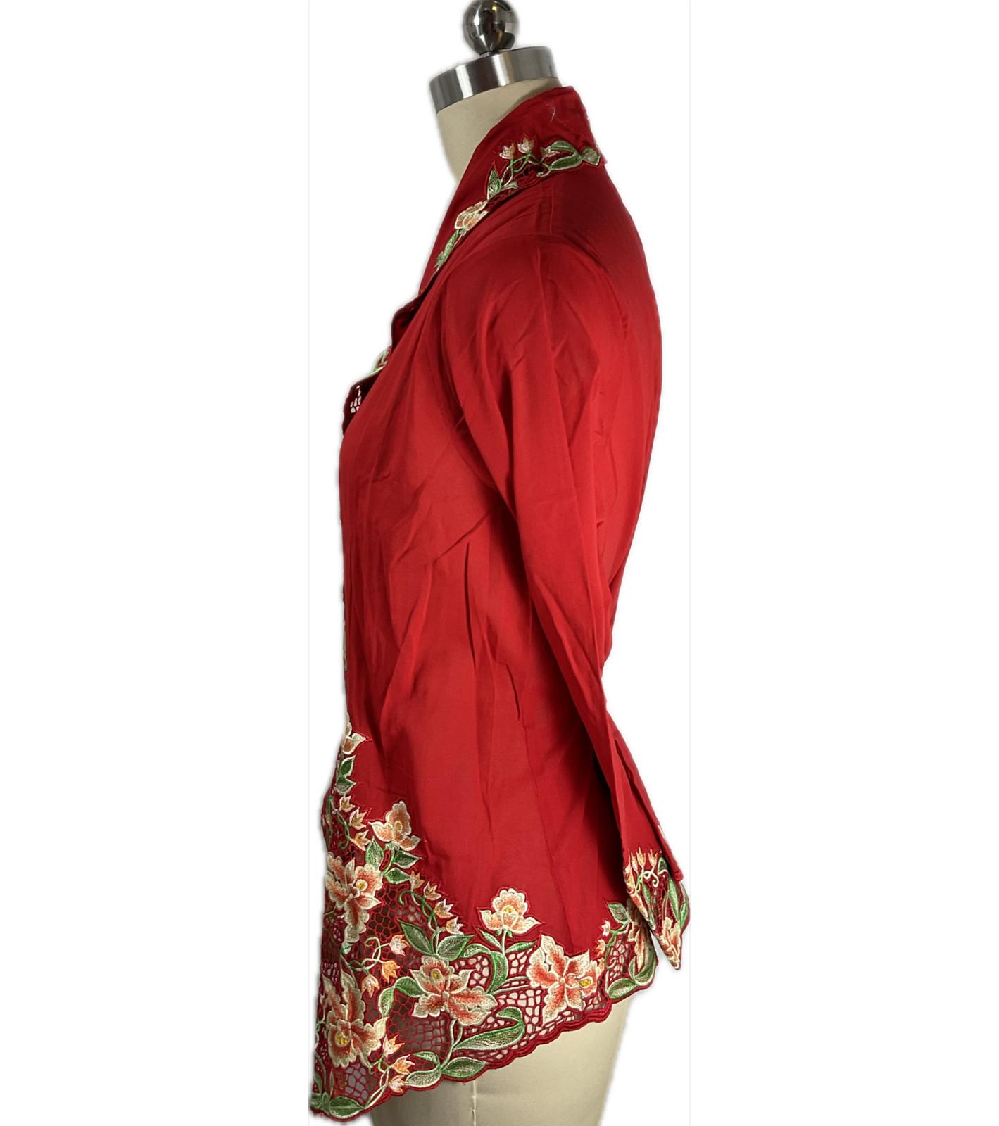 Premium Peranakan Top PPT-2XL-RED-B66666014