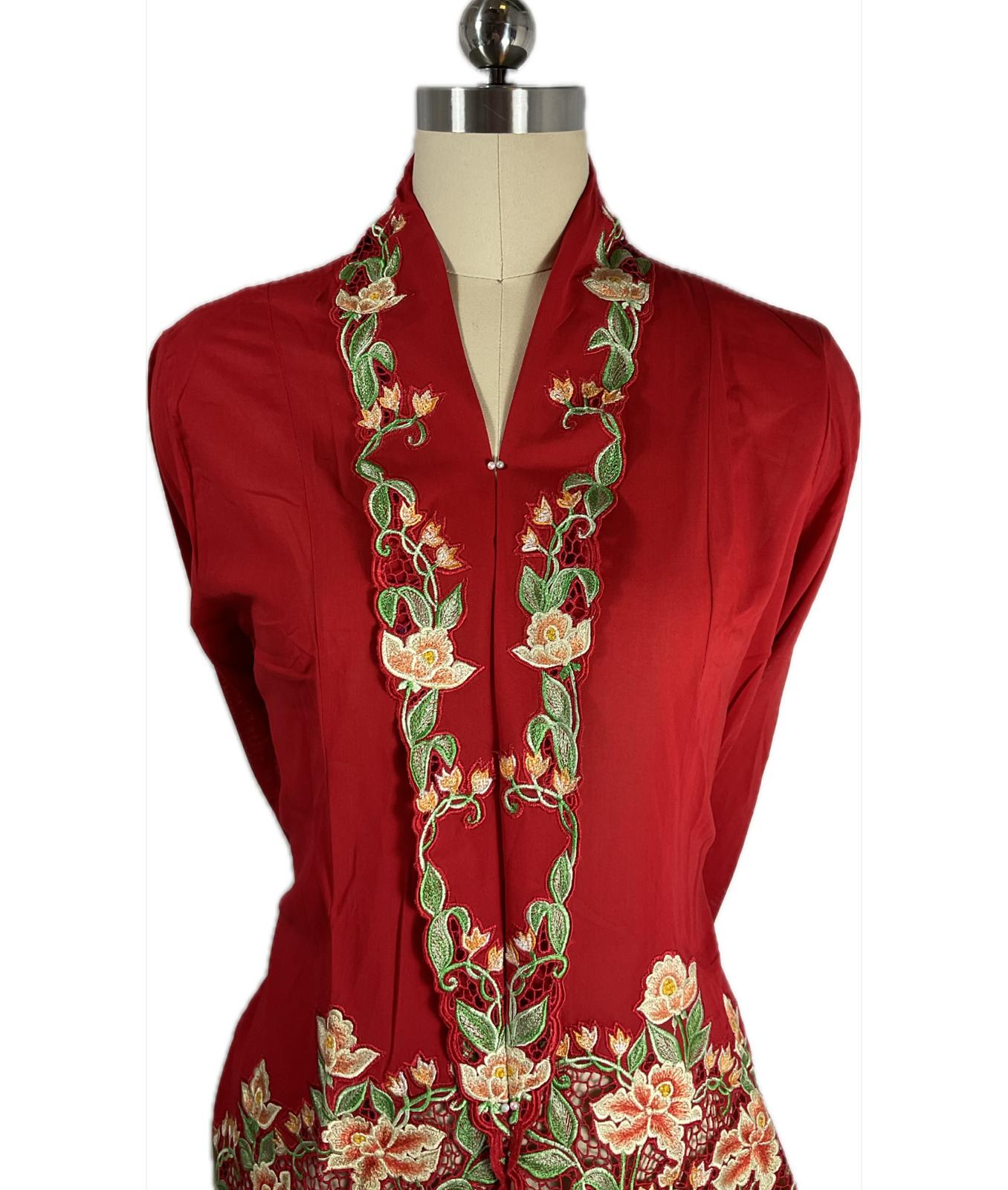 Premium Peranakan Top PPT-2XL-RED-B66666014