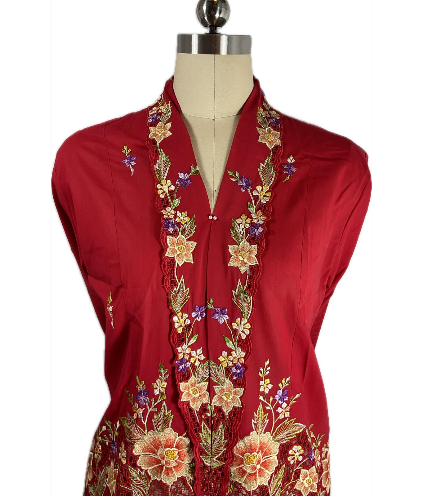 Premium Peranakan Top PPT-2XL-RED-B66666015