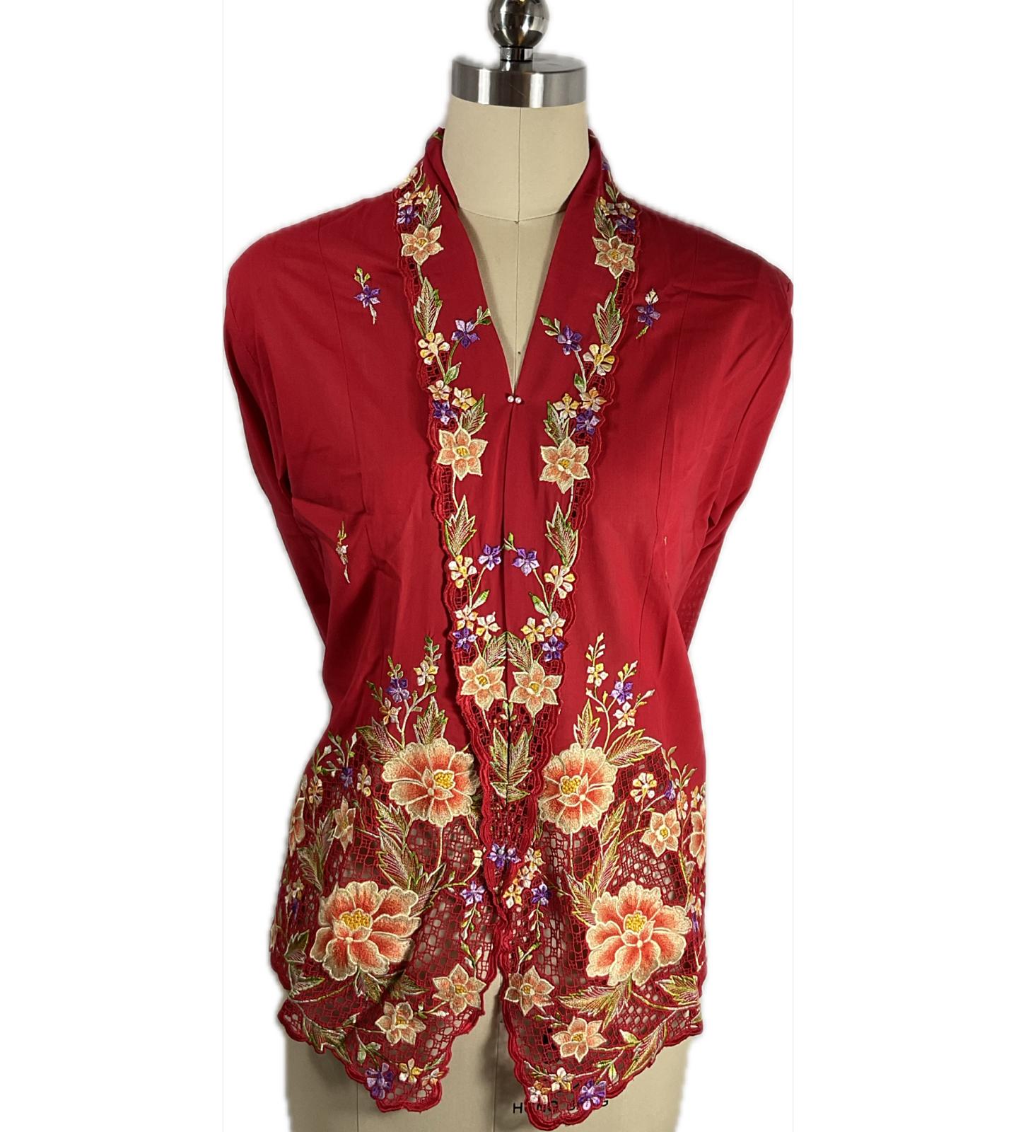 Premium Peranakan Top PPT-2XL-RED-B66666015