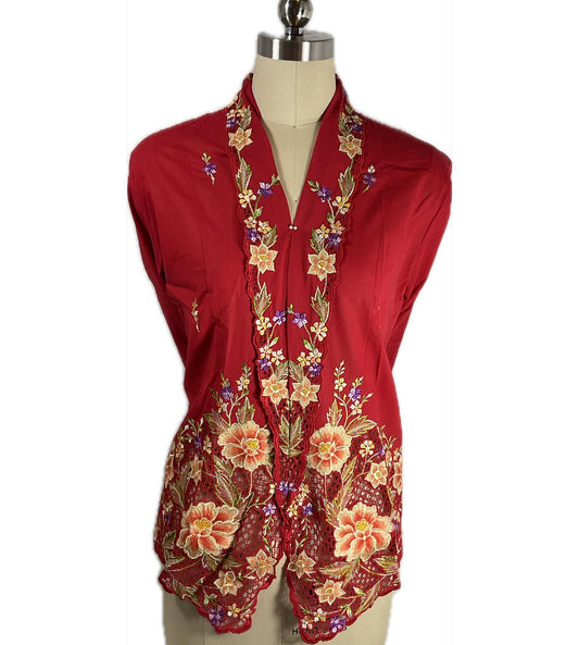 Premium Peranakan Top PPT-2XL-RED-B66666015