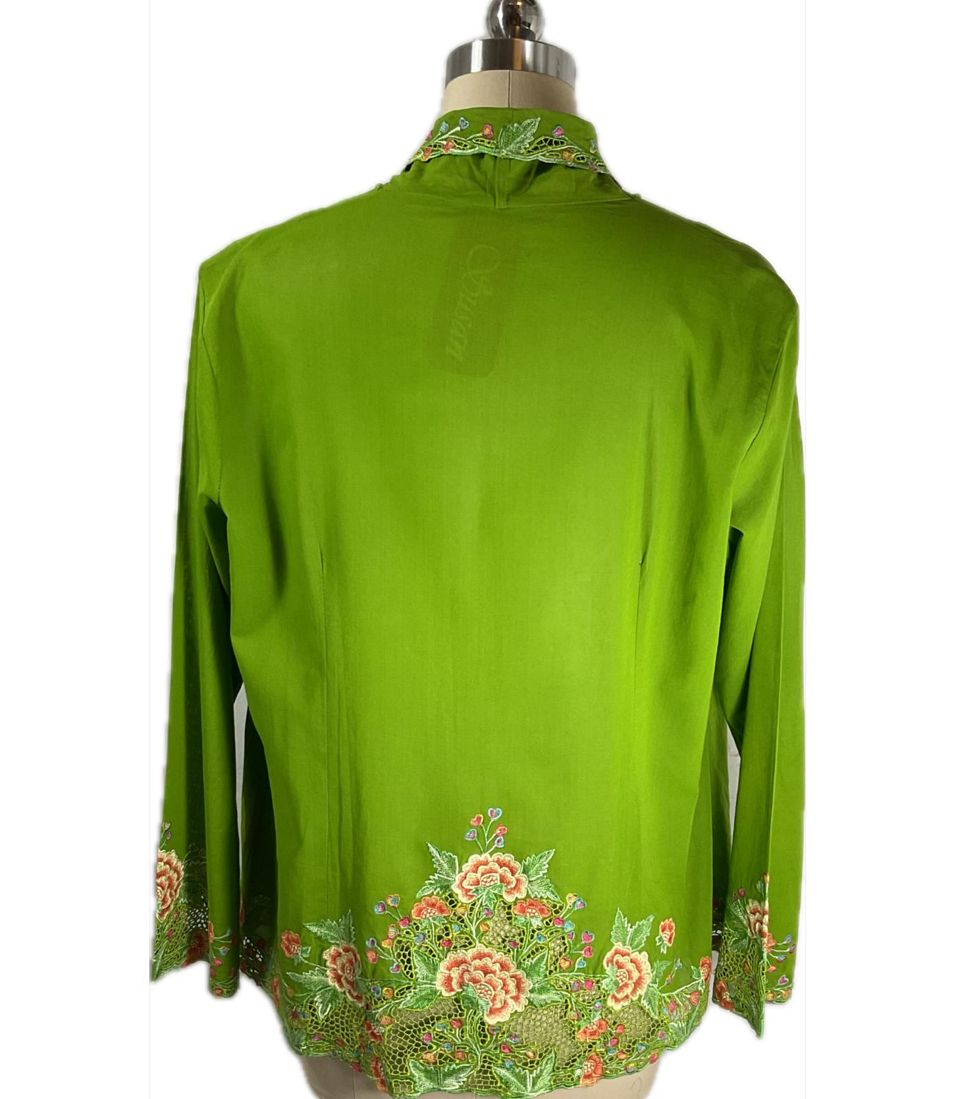 Premium Peranakan Top PPT-3XL-GREEN-B666666001