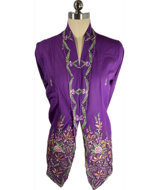 Premium Peranakan Top PPT-2XL-PURPLE-B66666016