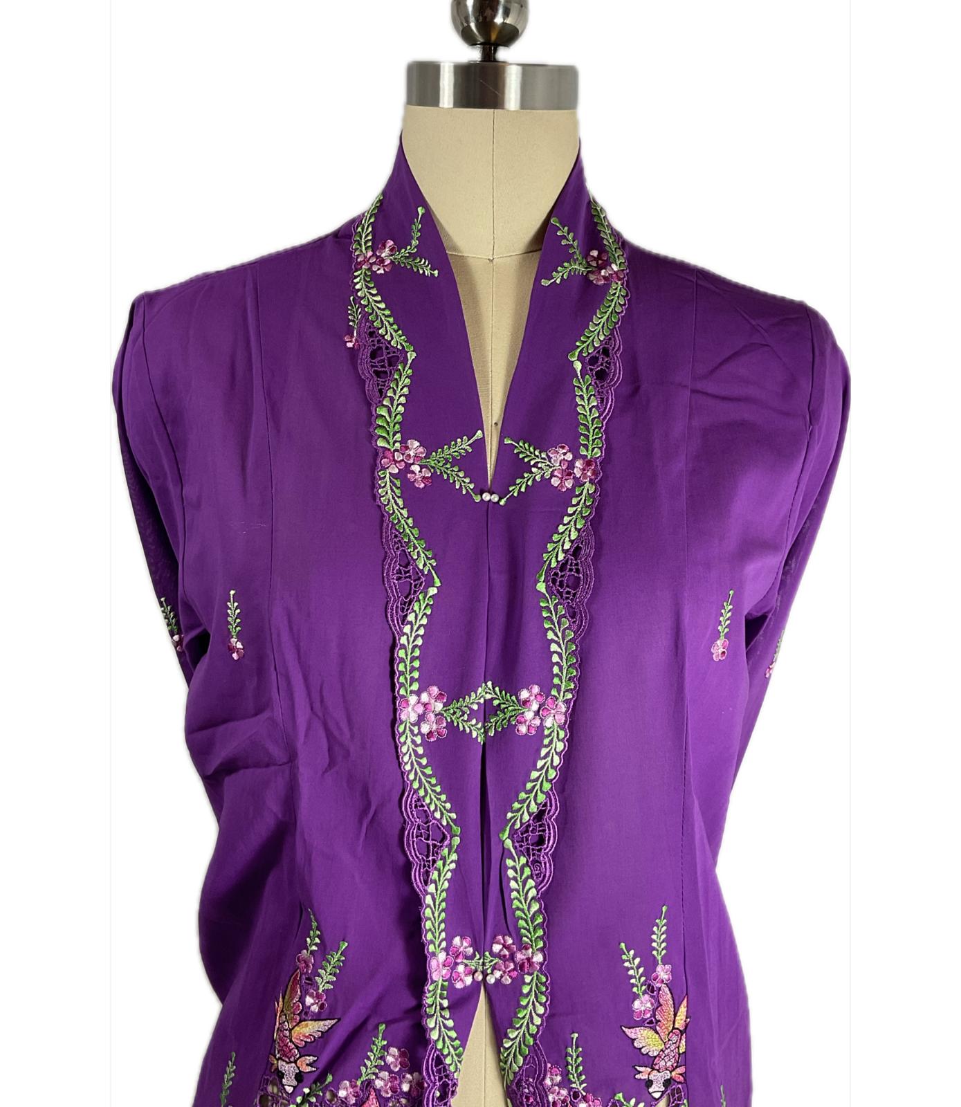 Premium Peranakan Top PPT-2XL-PURPLE-B66666016