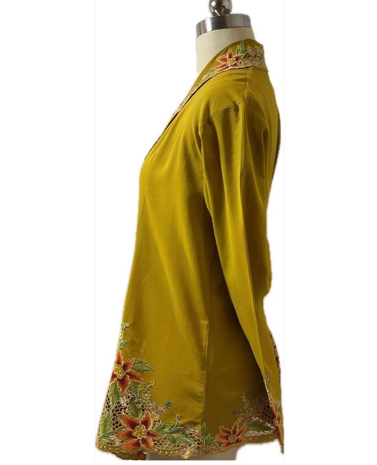 Premium Peranakan Top PPT-2XL-YELLOW-B66666018