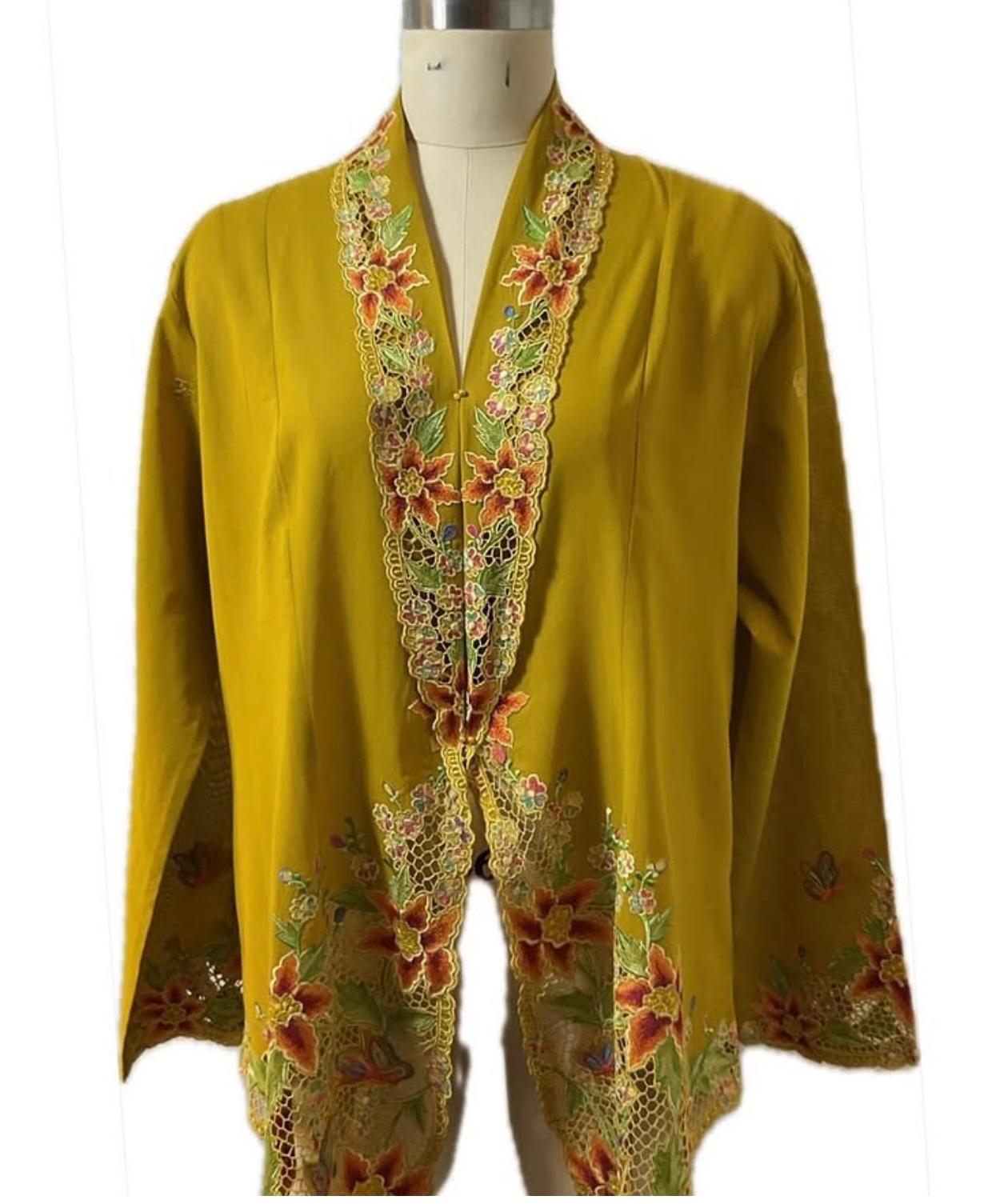 Premium Peranakan Top PPT-2XL-YELLOW-B66666018