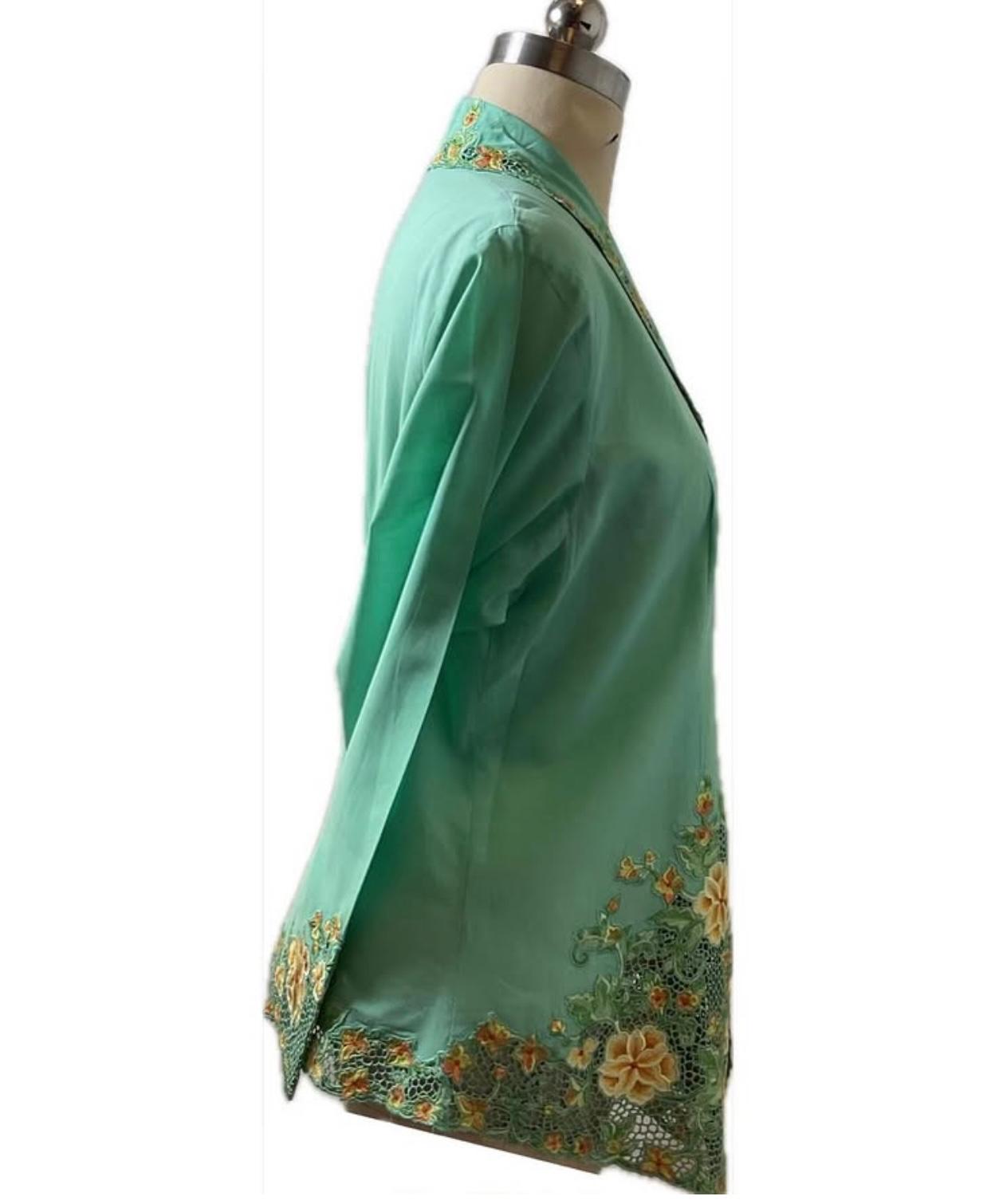 Premium Peranakan Top PPT-2XL-TURQUOISE-B66666019