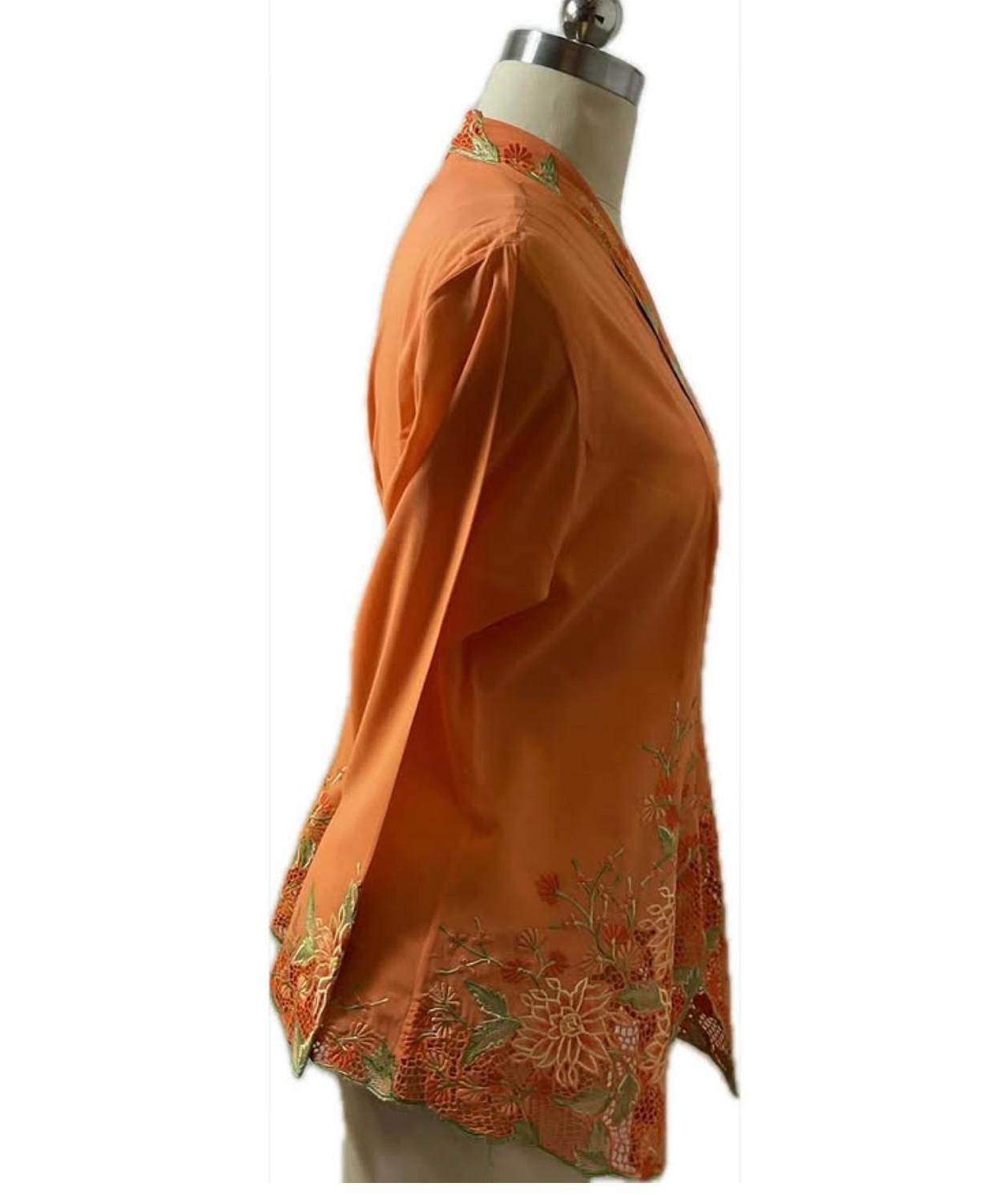 Premium Peranakan Top PPT-2XL-ORANGE-B66666021