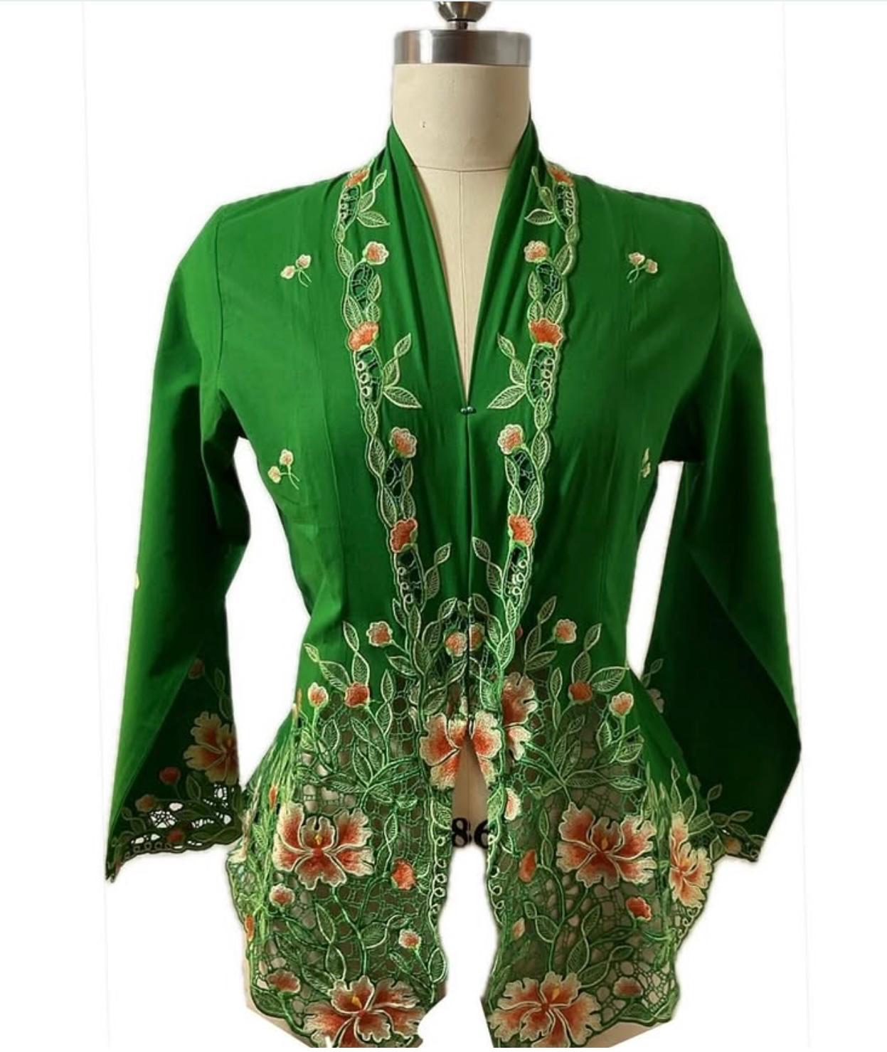 Premium Peranakan Top PPT-M-GREEN-B66018