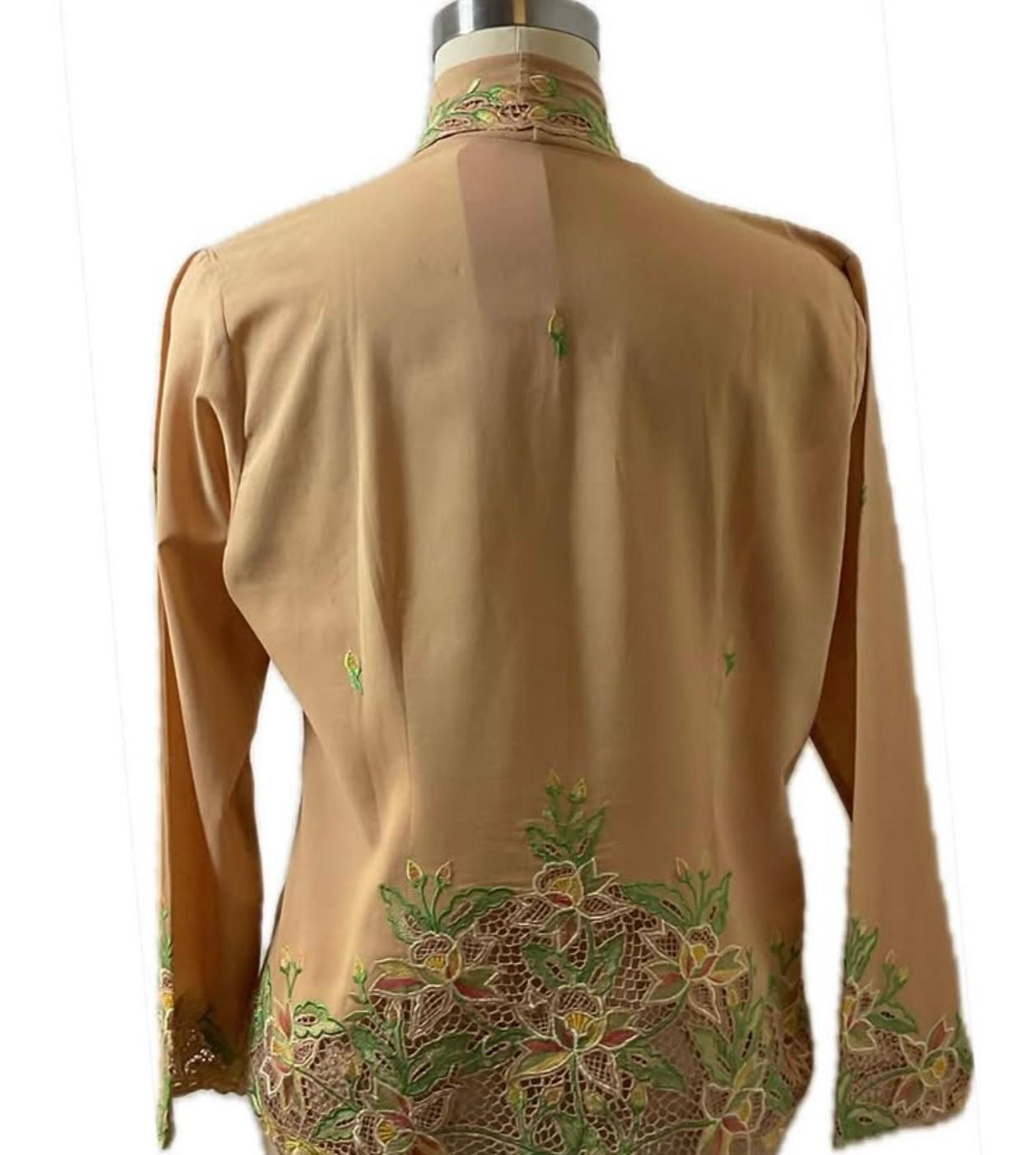 Premium Peranakan Top PPT-2XL-BROWN-B66666025