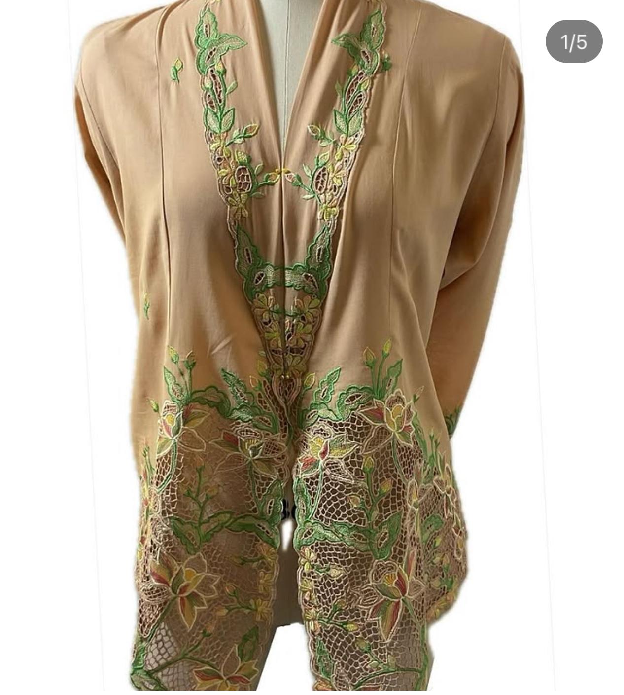Premium Peranakan Top PPT-2XL-BROWN-B66666025