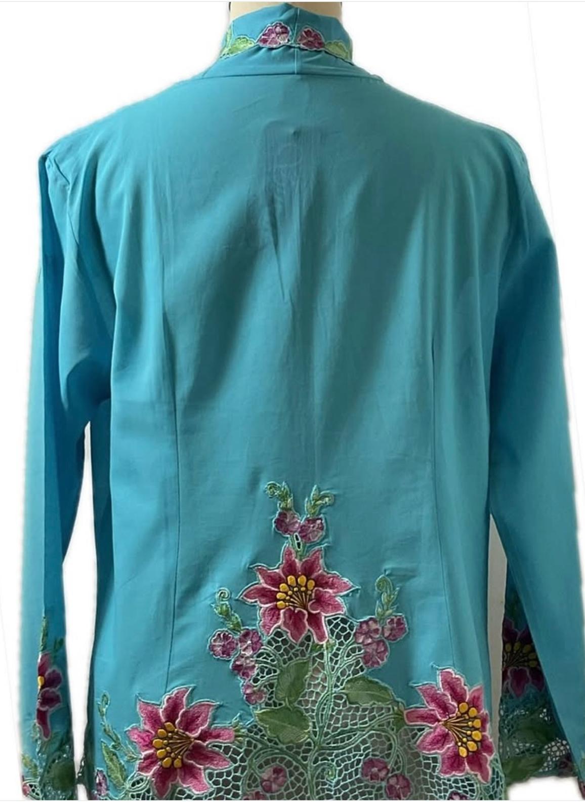 Premium Peranakan Top PPT-2XL-BLUE-B66666013
