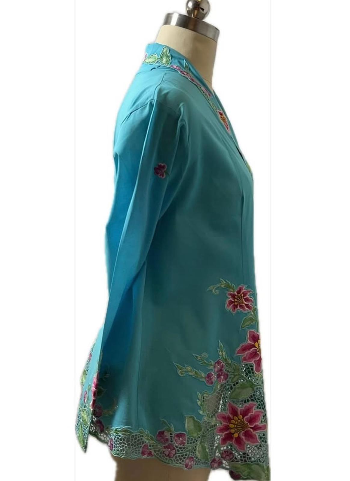 Premium Peranakan Top PPT-2XL-BLUE-B66666013
