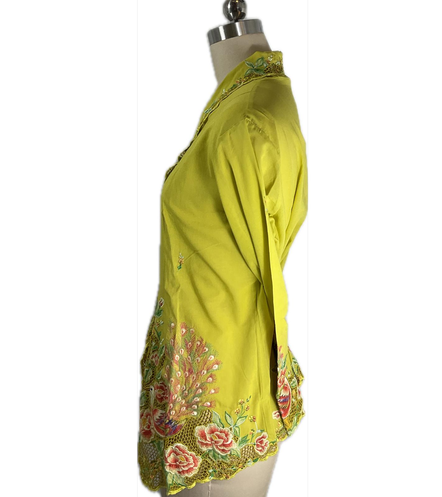 Premium Peranakan Top PPT-3XL-GREEN-B666666002