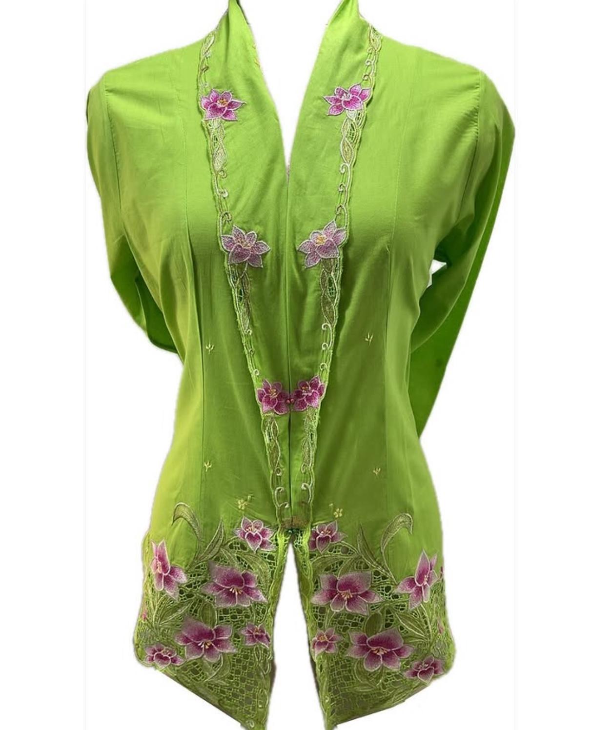 Standard Peranakan Top SPT-S-GREEN-A6003