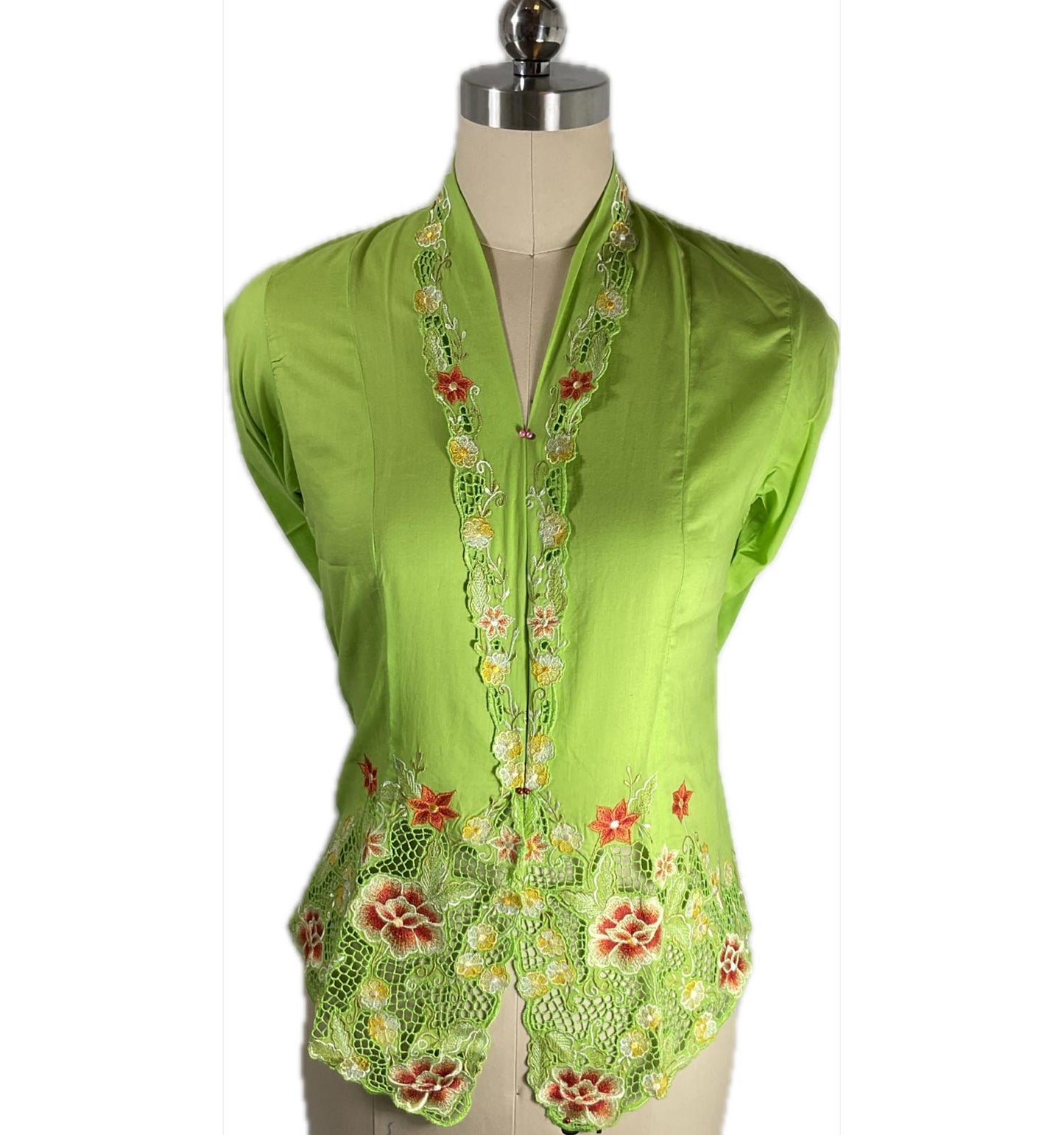 Standard Peranakan Top SPT-S-GREEN-A6004