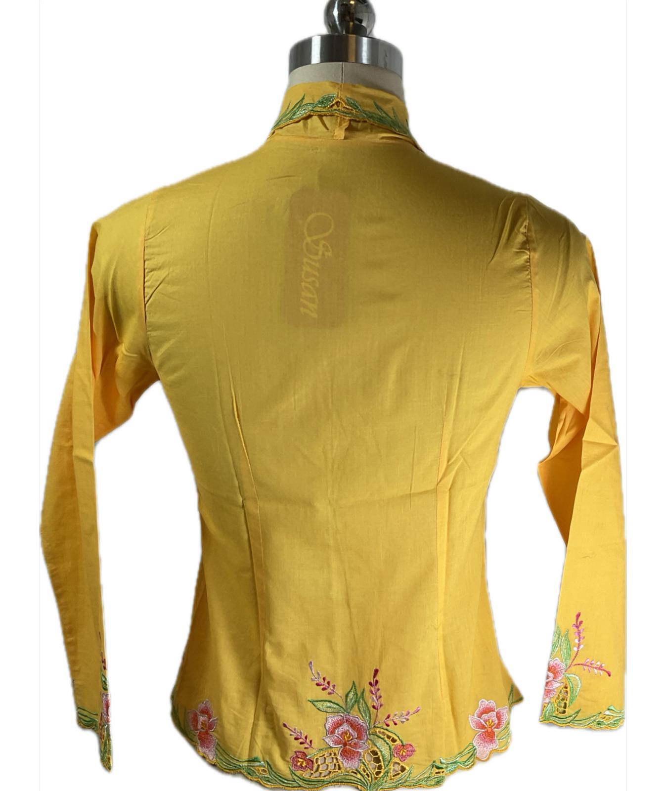 Standard Peranakan Top SPT-S-YELLOW-A6005