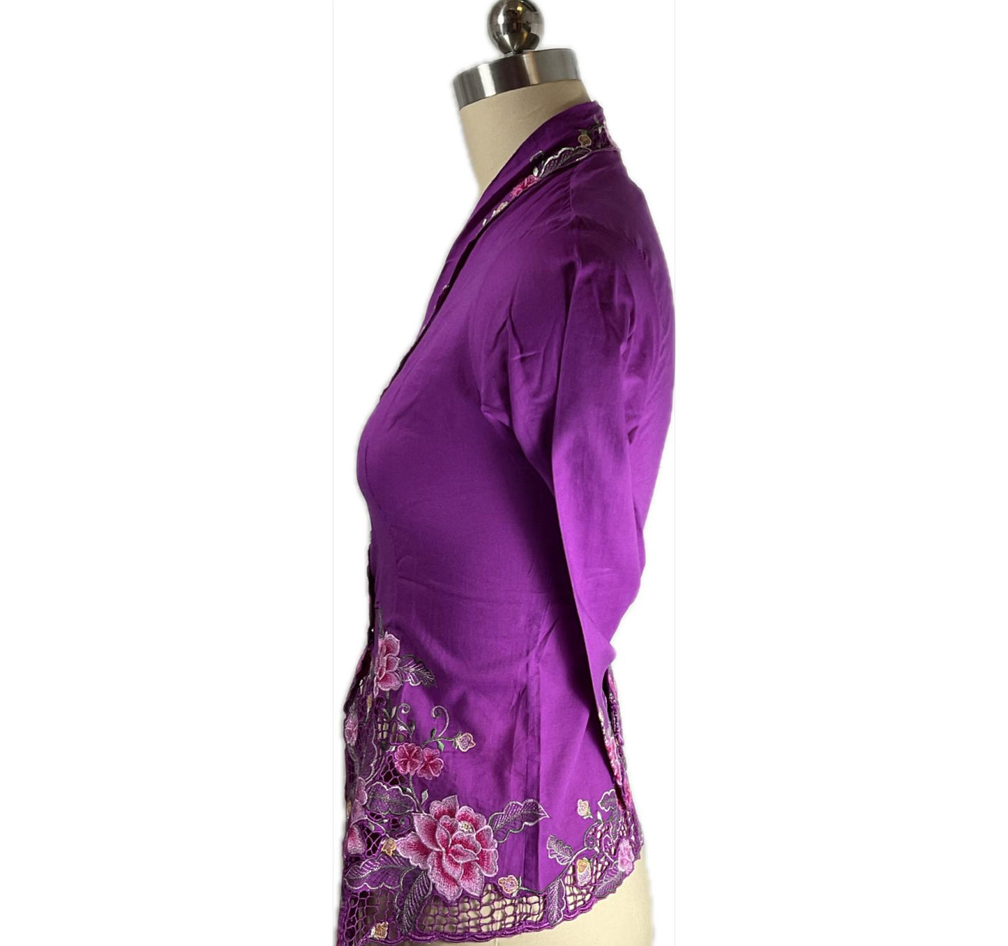 Standard Peranakan Top SPT-S-PURPLE-A6001