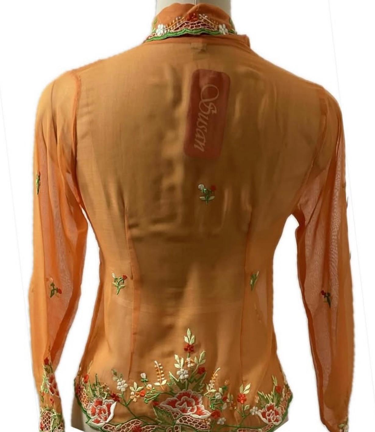 Standard Peranakan Top SPT-S-ORANGE-A6010
