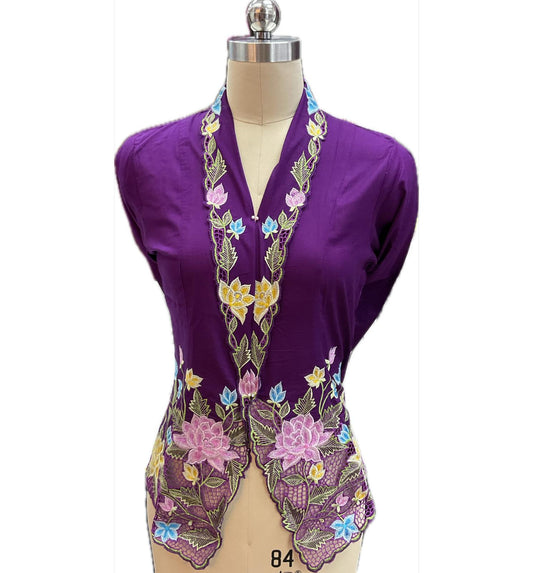 Standard Peranakan Top SPT-S-PURPLE-A6006