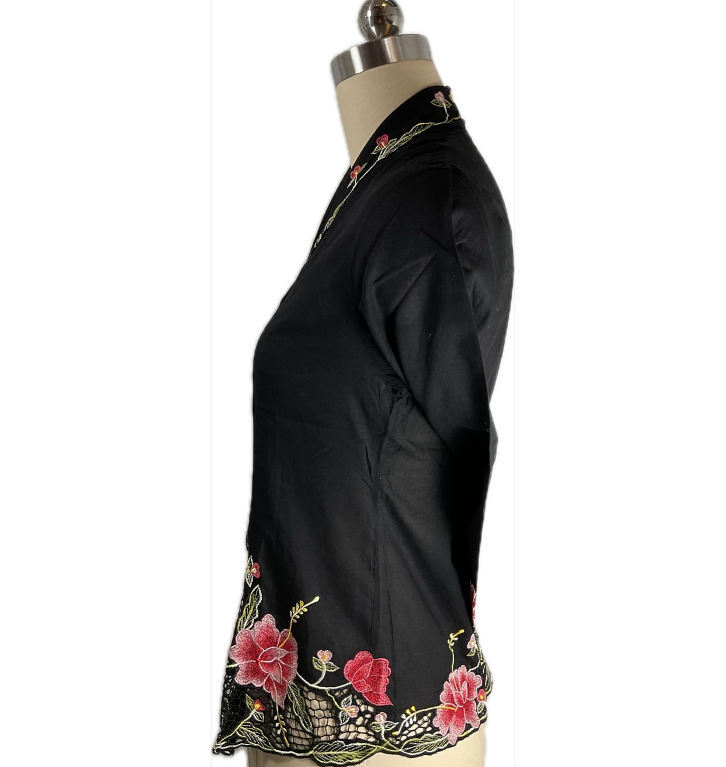Standard Peranakan Top SPT-S-BLACK-A6007