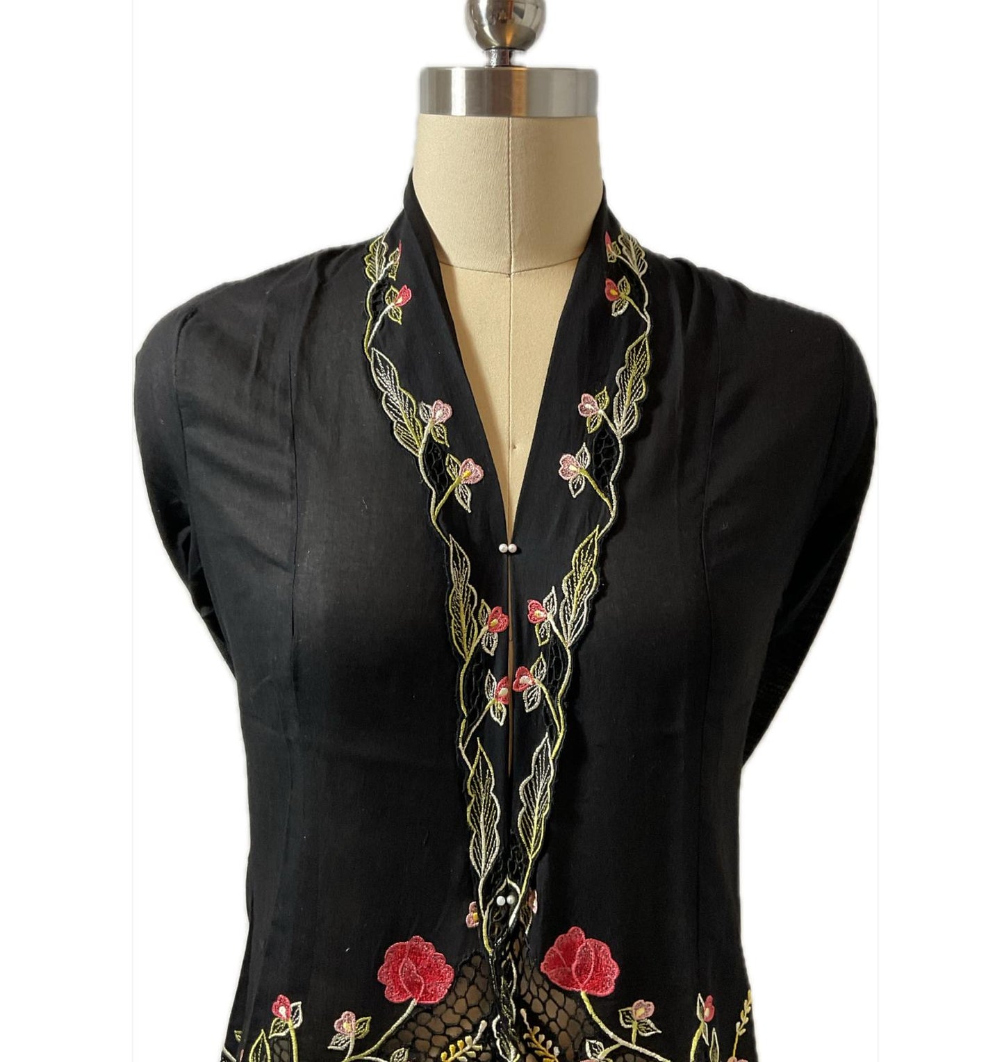 Standard Peranakan Top SPT-S-BLACK-A6007