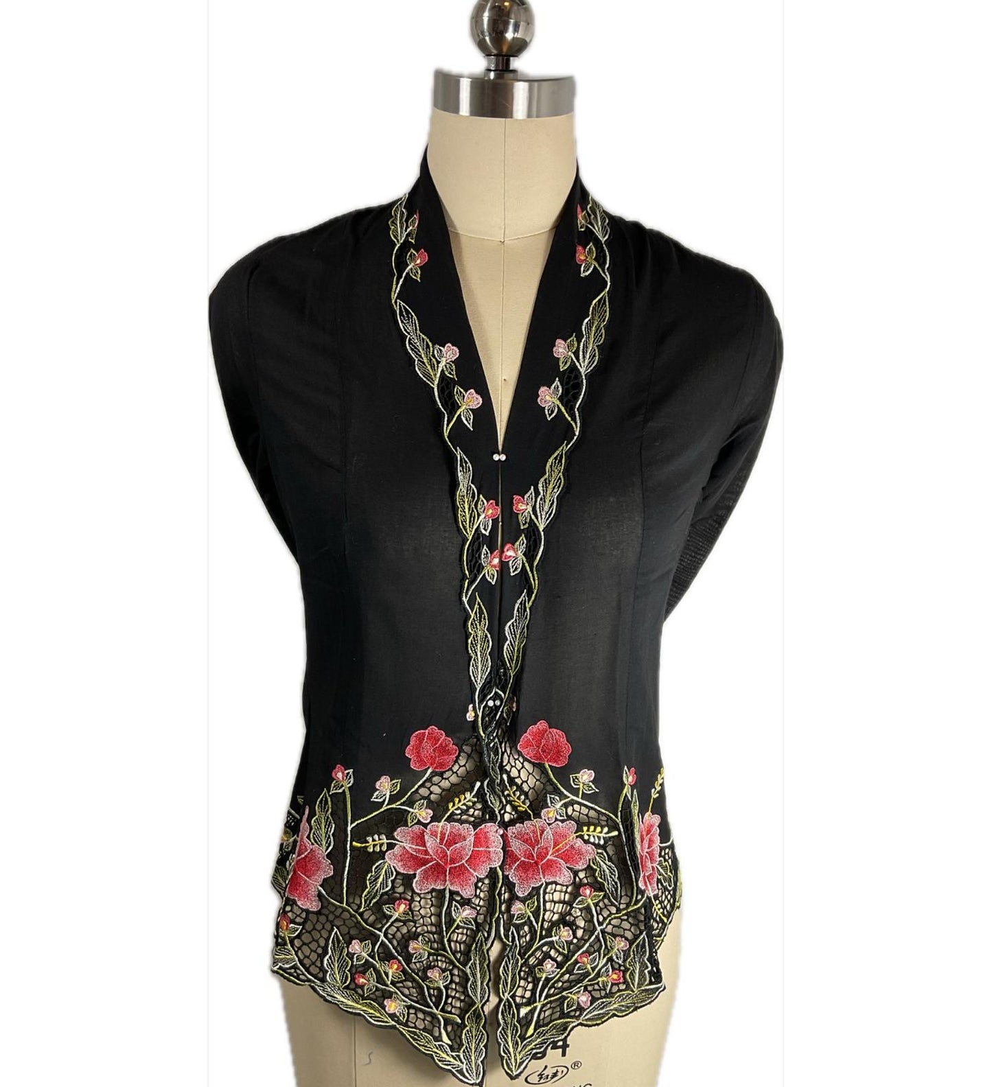 Standard Peranakan Top SPT-S-BLACK-A6007