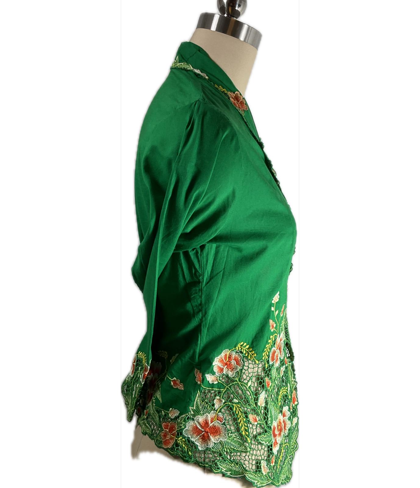Standard Peranakan Top SPT-S-GREEN-A6013