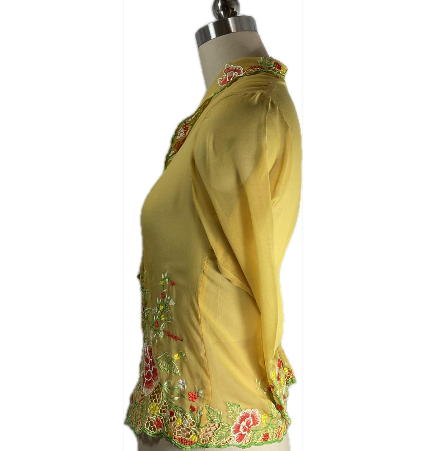 Standard Peranakan Top SPT-S-YELLOW-A6014