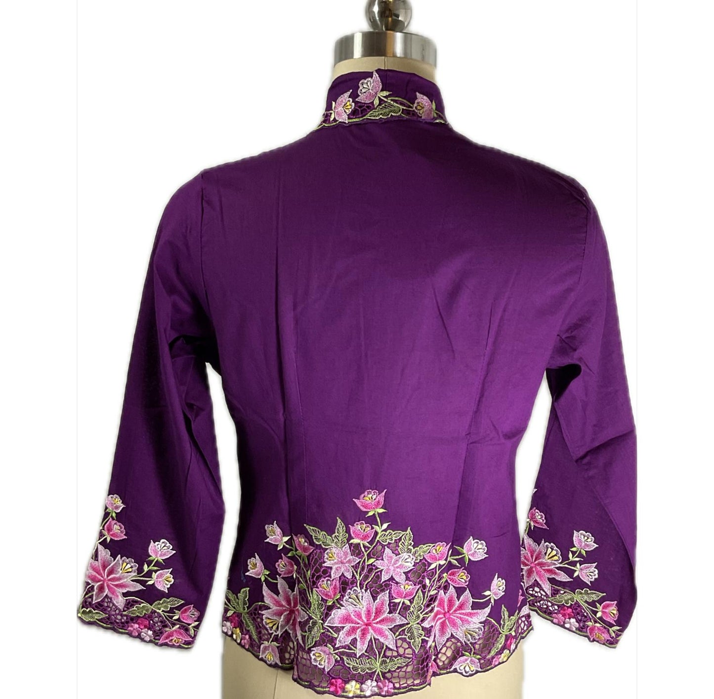 Standard Peranakan Top SPT-S-PURPLE-A6012